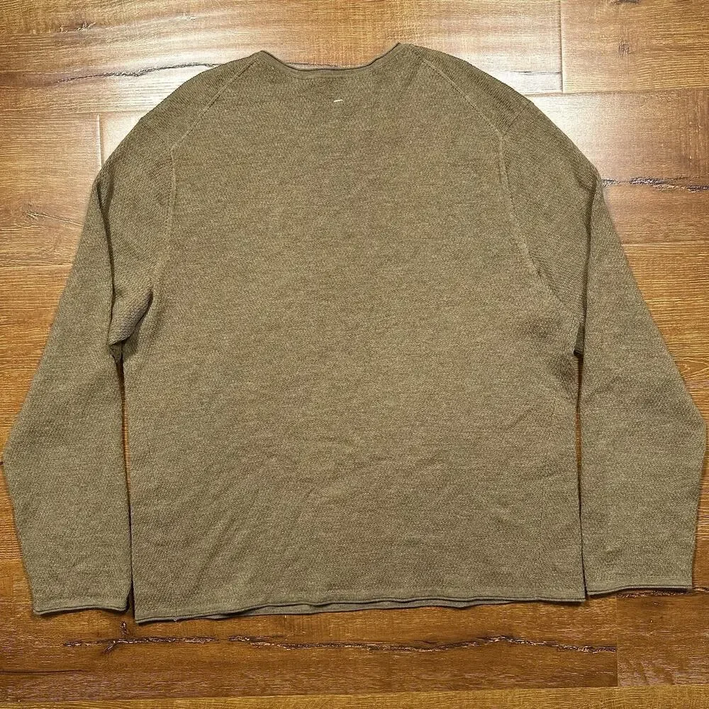 Rag & Bone Sweatshirt Mens 2XL Brown Extra Fine Merino Wool Crew Neck Sweater